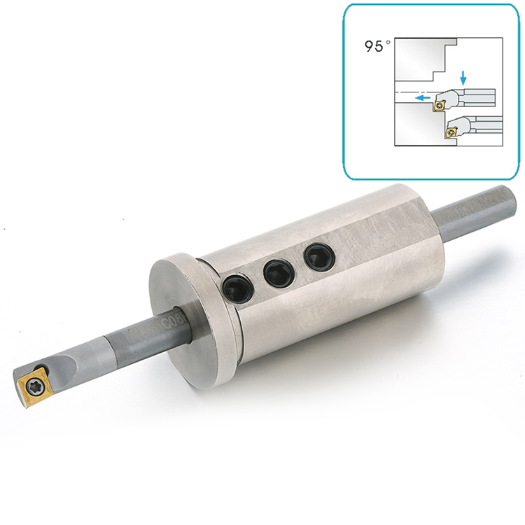 Portaherramientas de carburo interno de corte Sandhog Soporte de barra de mandrinado de torno (C08K-SCLCR06B)
