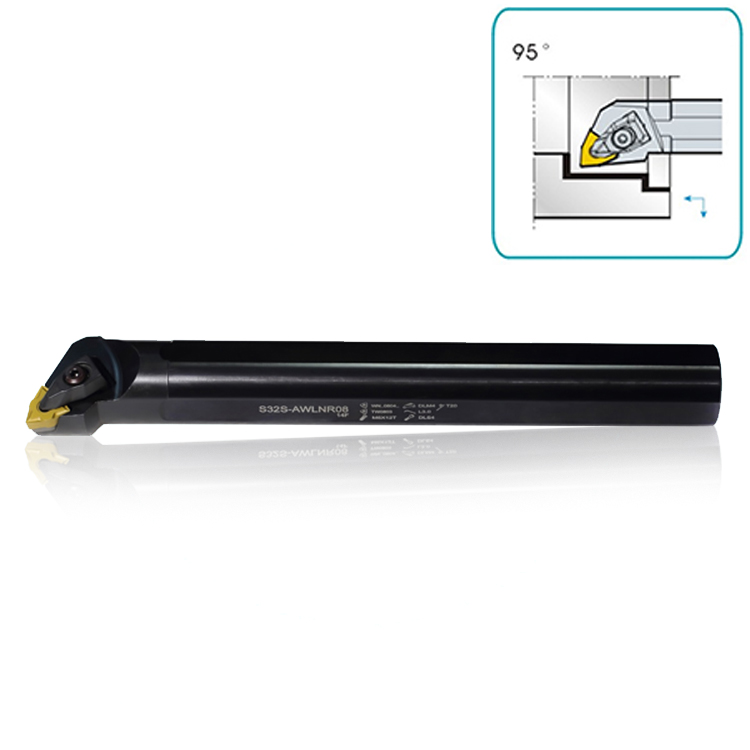 Sandhog Portaherramientas de torneado de corte indexable interno de alta eficiencia S32S-AWLNR08 Barras de mandrinar 